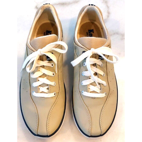 Keds Spirit Faux Leather Sneaker Women's Stone Beige Tan‎ Size 8 Walking - Picture 2 of 12